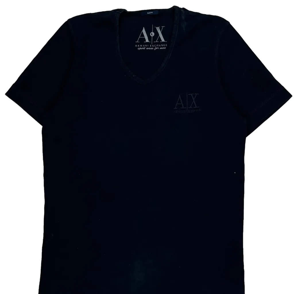 Armani Exchange Slim Fit T-Shirt - Large Black Cotton - Image 5