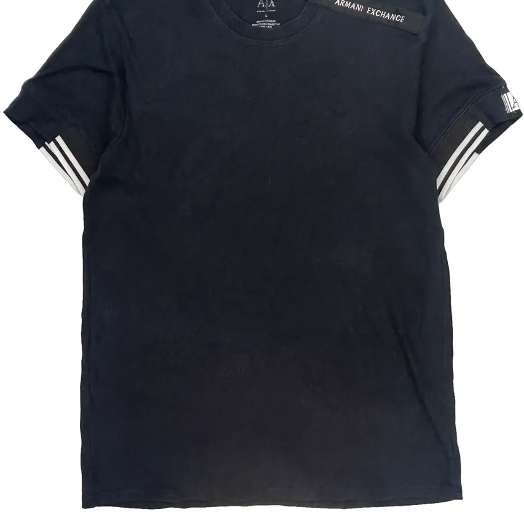 Armani Exchange T-Shirt - Large Black Cotton - Image 5