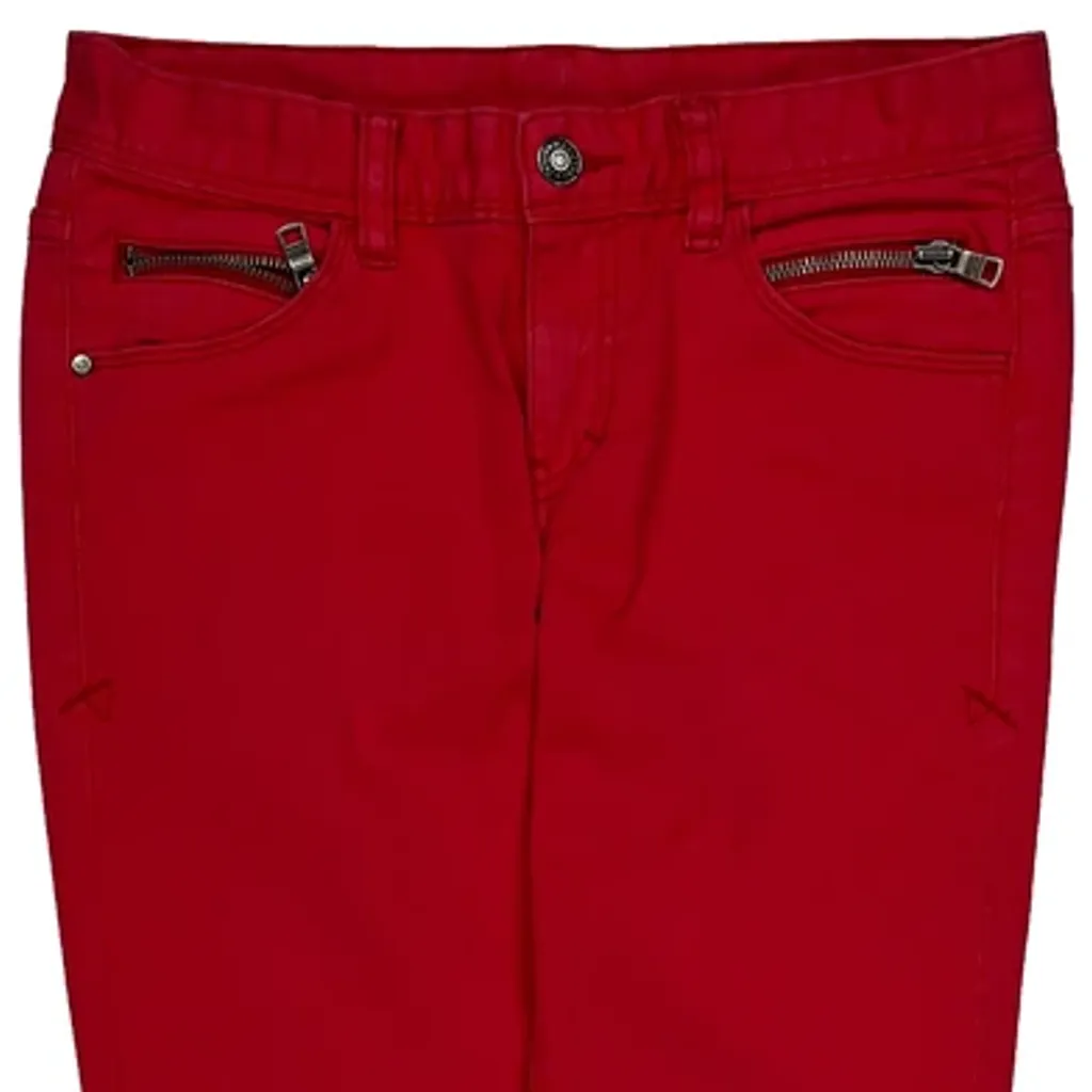 Armani Exchange Slim Fit Trousers - 28W UK 8 Red Cotton - Image 9