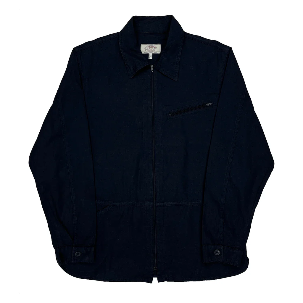 Armani Jeans Jacket - Medium Navy Cotton