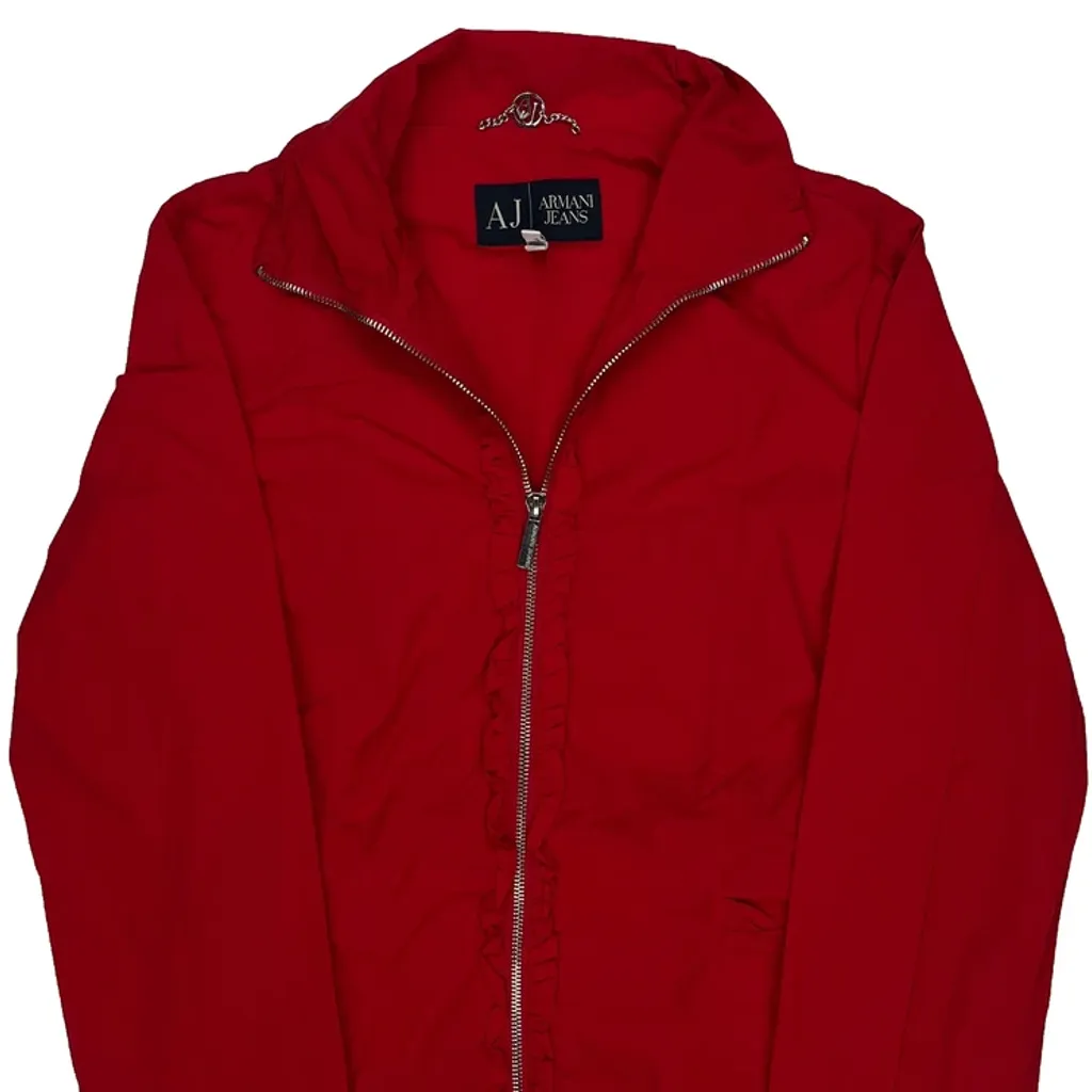 Armani Jeans Jacket - Large Red Polyester - Image 4