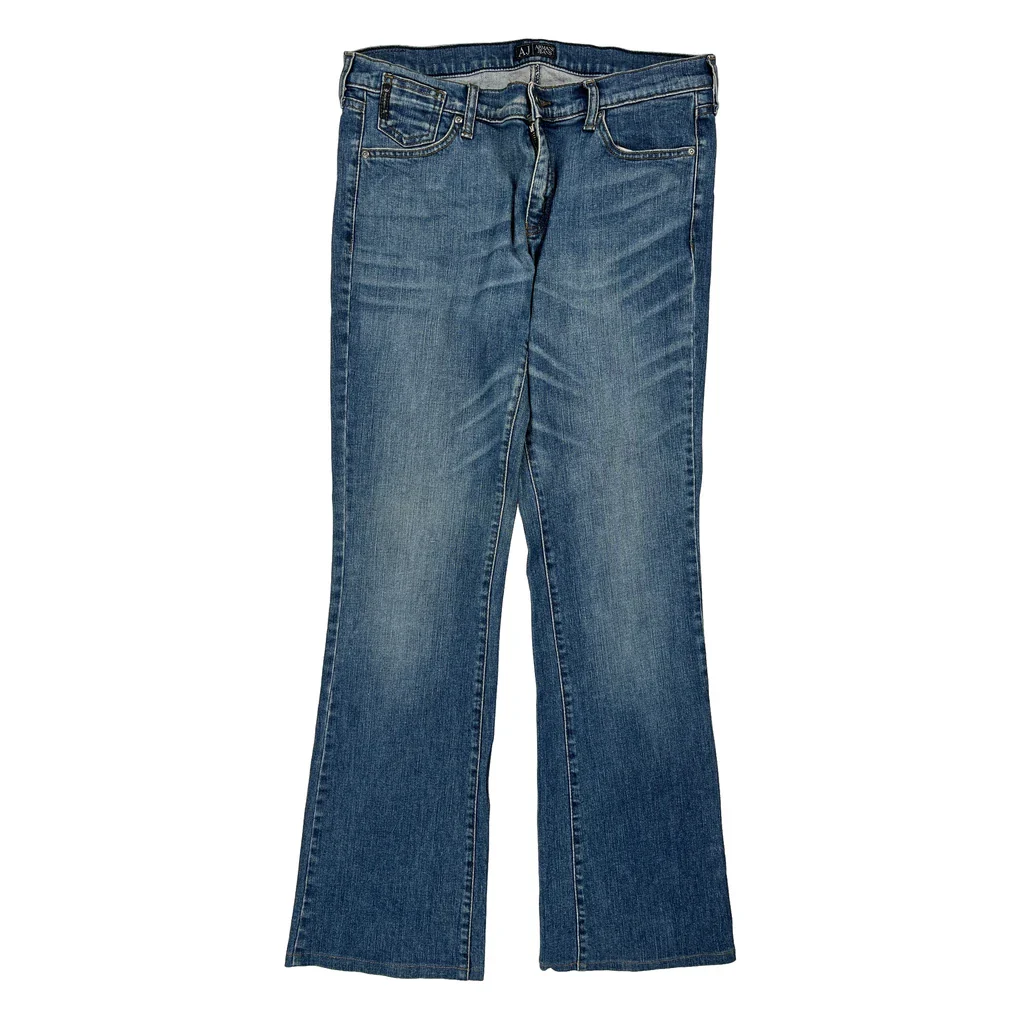 Armani Jeans Boot Cut Jeans - 32W UK 10 Blue Denim - Image 2