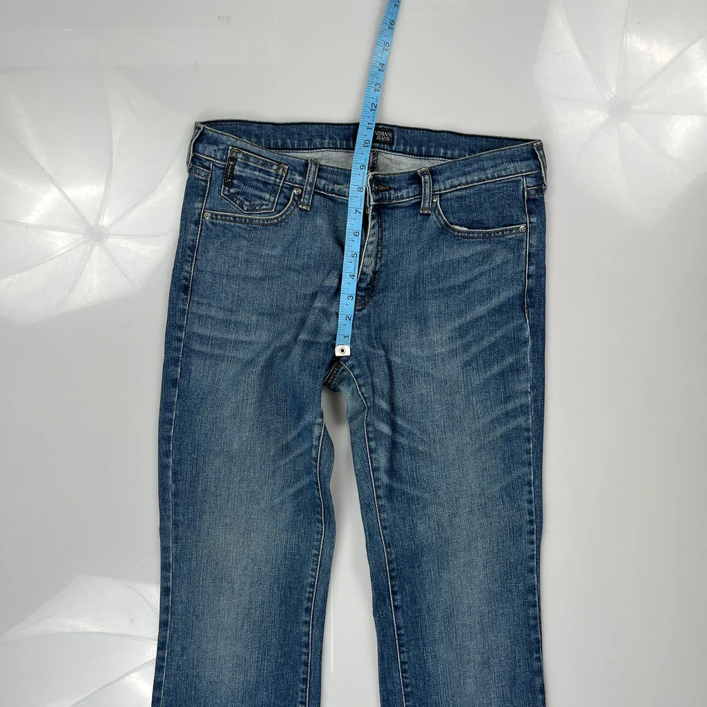 Armani Jeans Boot Cut Jeans - 32W UK 10 Blue Denim - Image 4