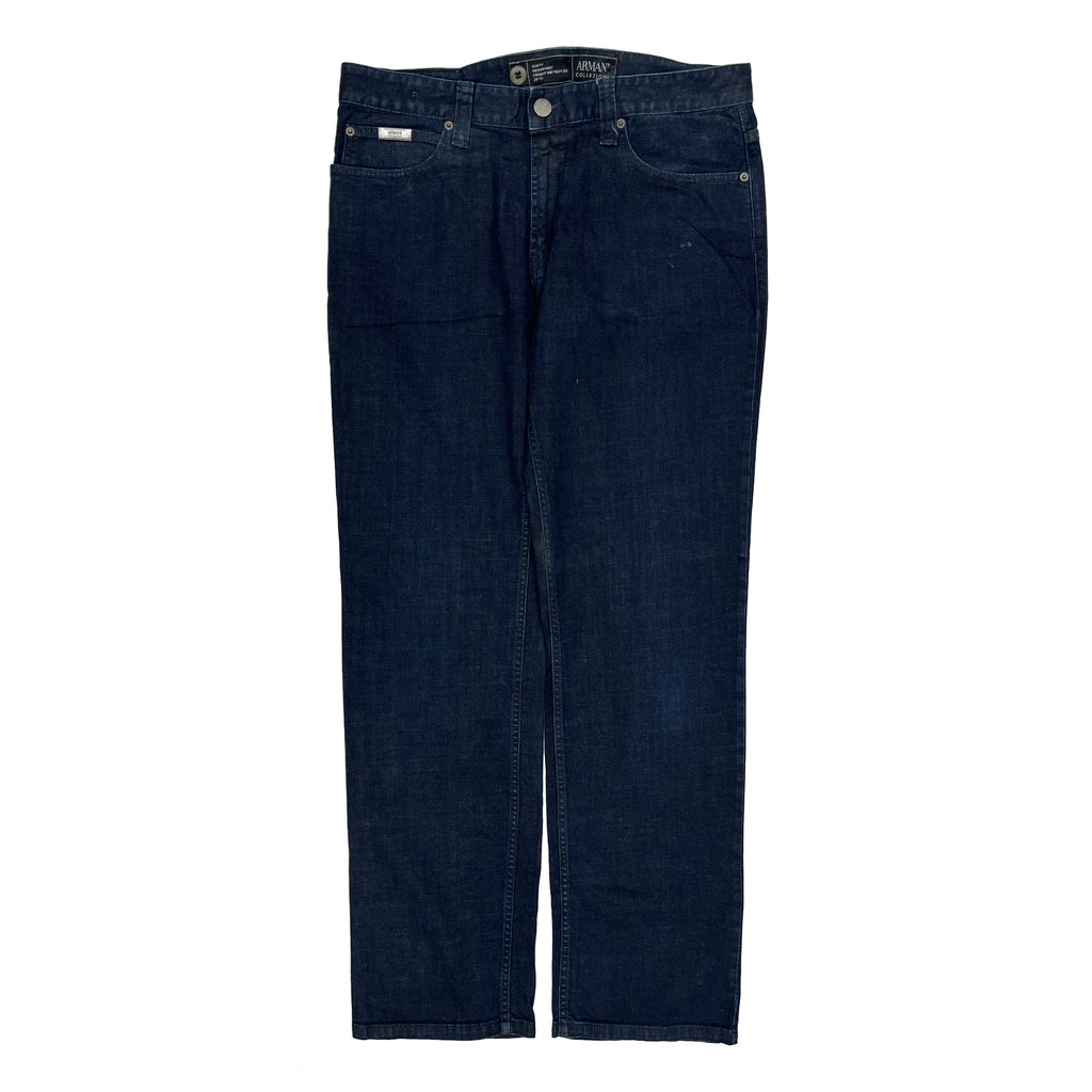 Armani Slim Fit Jeans - 36W 34L Dark Wash Cotton - Image 2