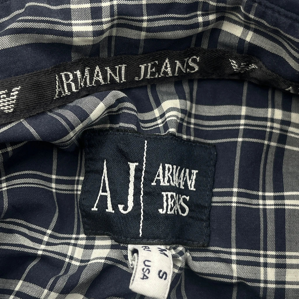 Armani Jeans Checked Shirt - Small Blue Cotton - Image 3