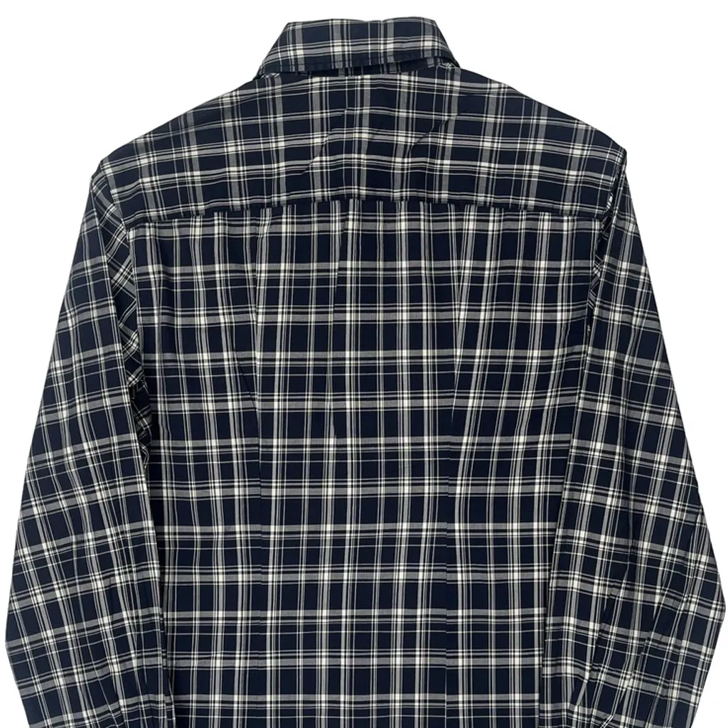 Armani Jeans Checked Shirt - Small Blue Cotton - Image 6