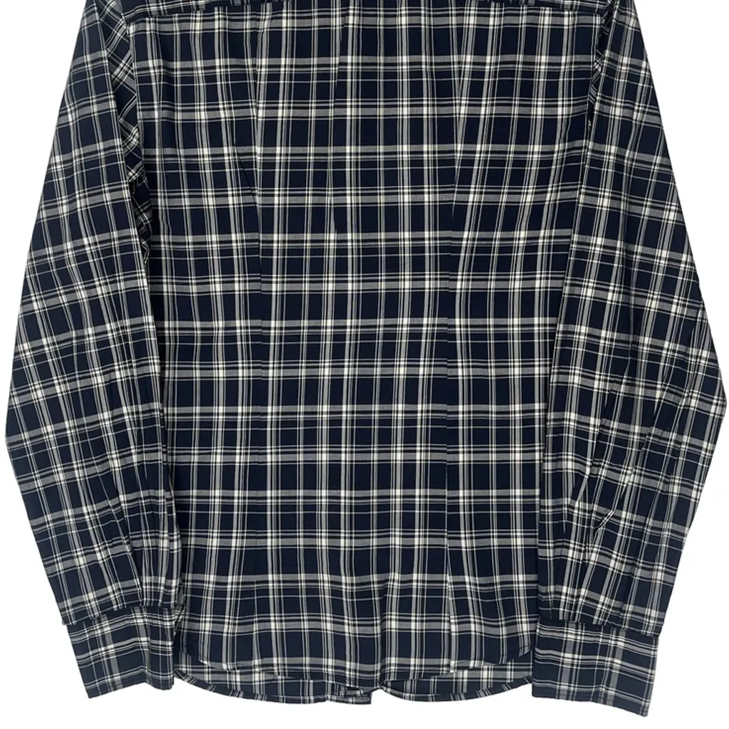 Armani Jeans Checked Shirt - Small Blue Cotton - Image 7