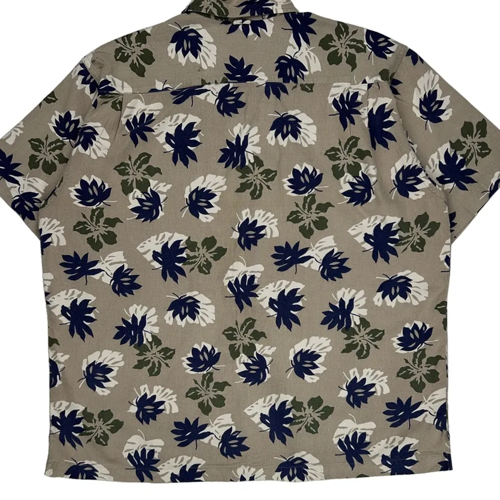 Arrow Floral Hawaiian Shirt - Large Beige Cotton - Image 6