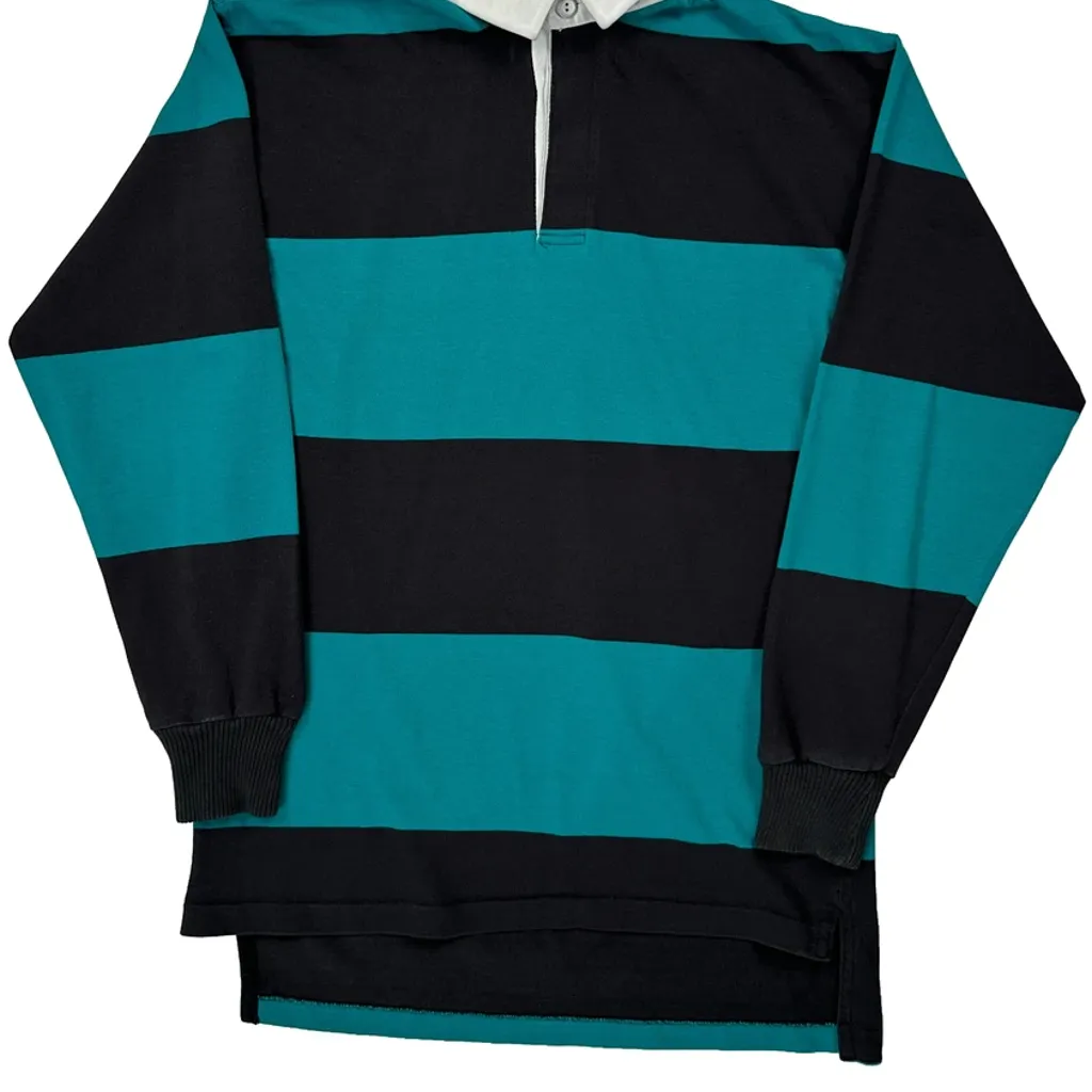 Arrow Striped Rugby Shirt - Medium Black Cotton - Image 5