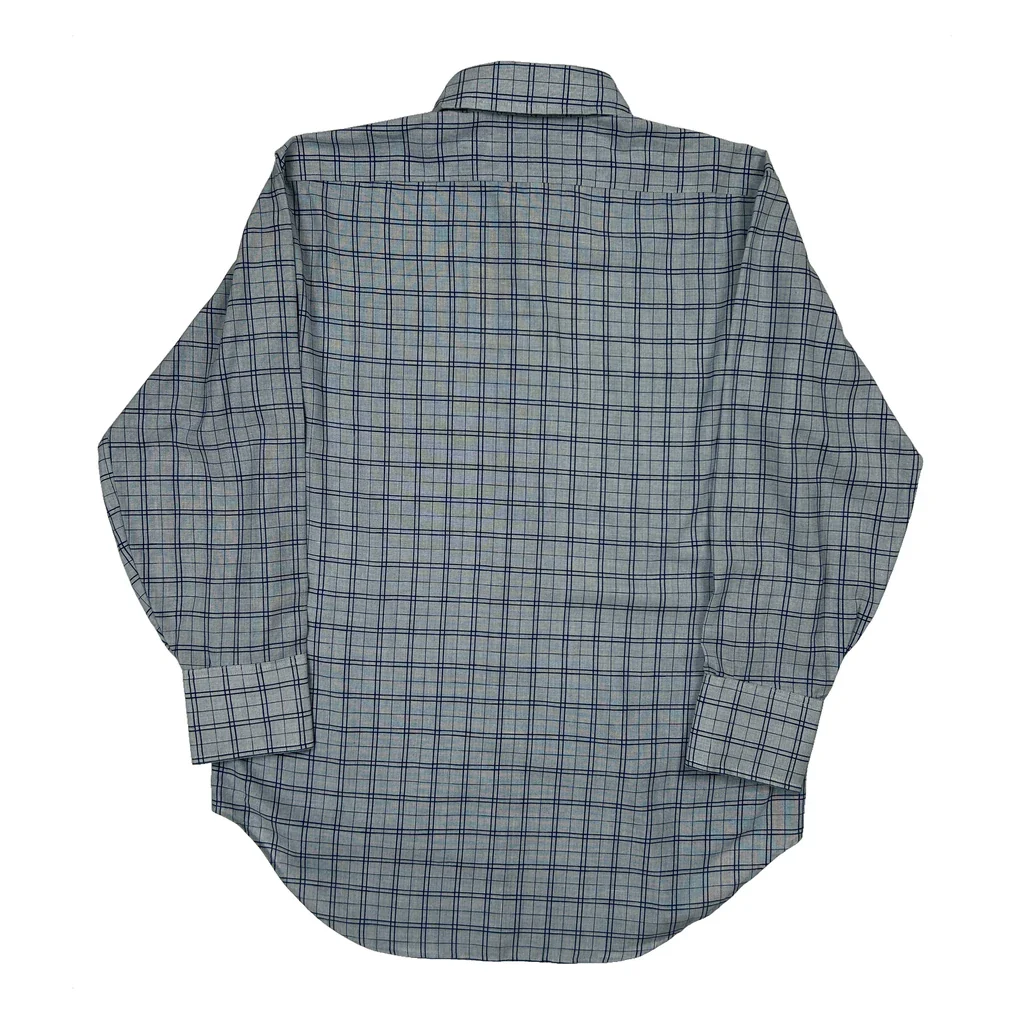 Arrow Checked Shirt - Medium Blue Polyester Blend - Image 2