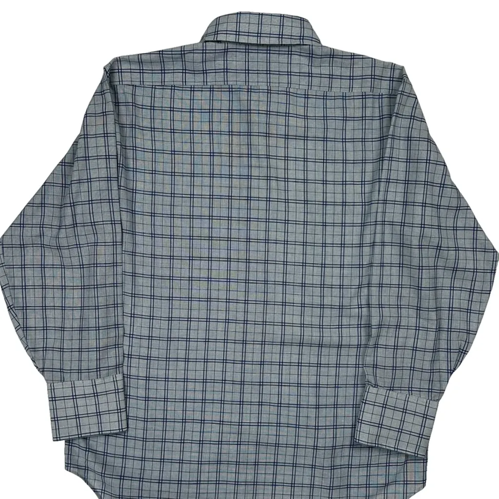 Arrow Checked Shirt - Medium Blue Polyester Blend - Image 6
