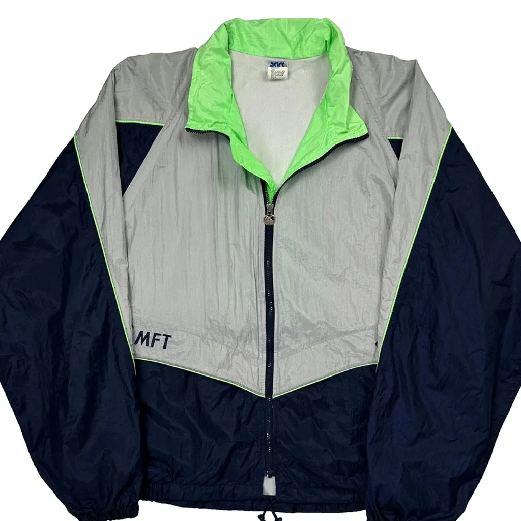 Asics Windbreaker - XL Blue Nylon - Image 4