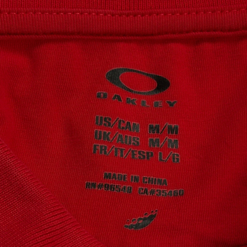 Athletic Design Oakley Polo Shirt - Medium Red Polyester - Image 3