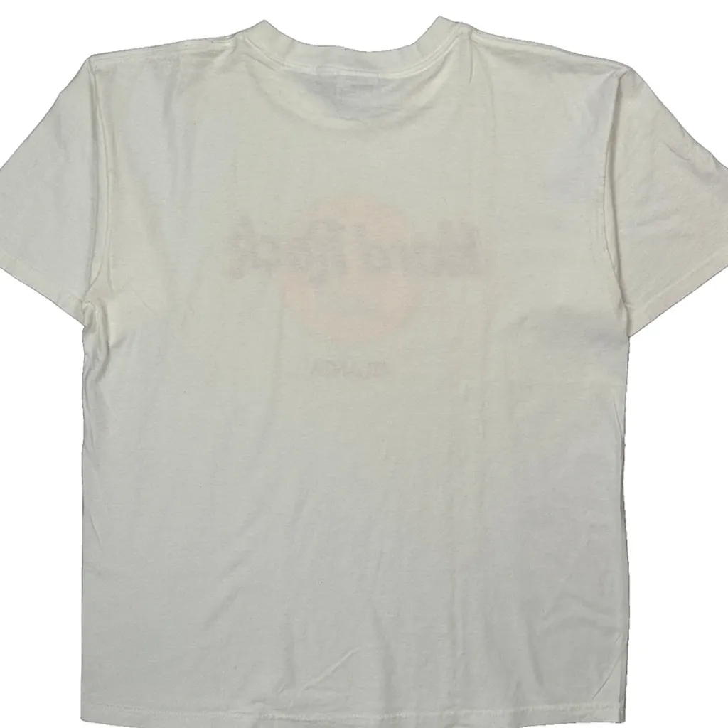 Atlanta Hard Rock Cafe Graphic T-Shirt - Large White Cotton - Image 6