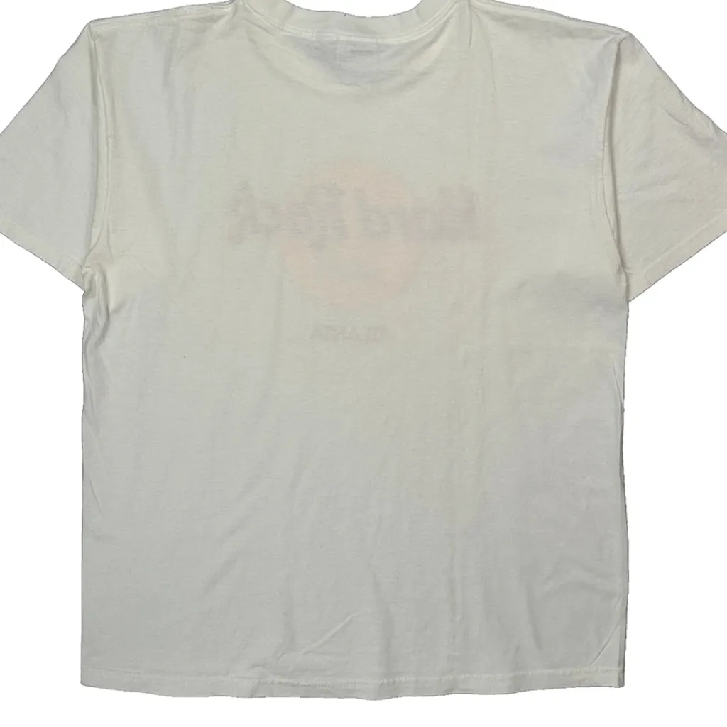 Atlanta Hard Rock Cafe Graphic T-Shirt - Large White Cotton - Image 7