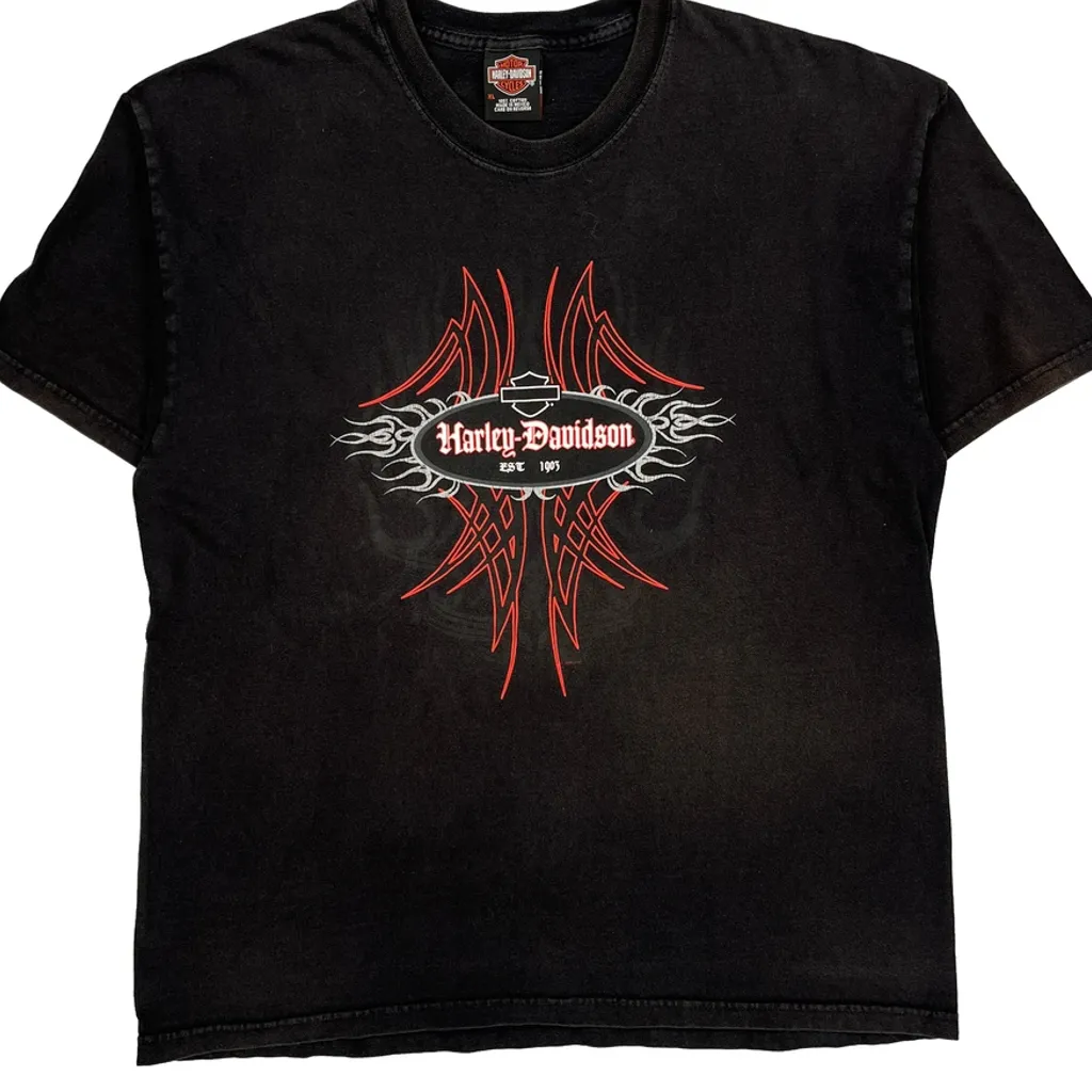 Atlantic City Harley Davidson Graphic T-Shirt - XL Black Cotton - Image 4