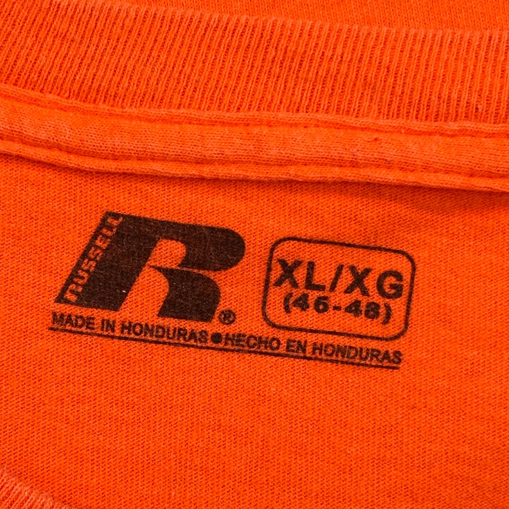 Auburn Tigers Russell Athletic College T-Shirt - XL Orange Cotton - Image 3