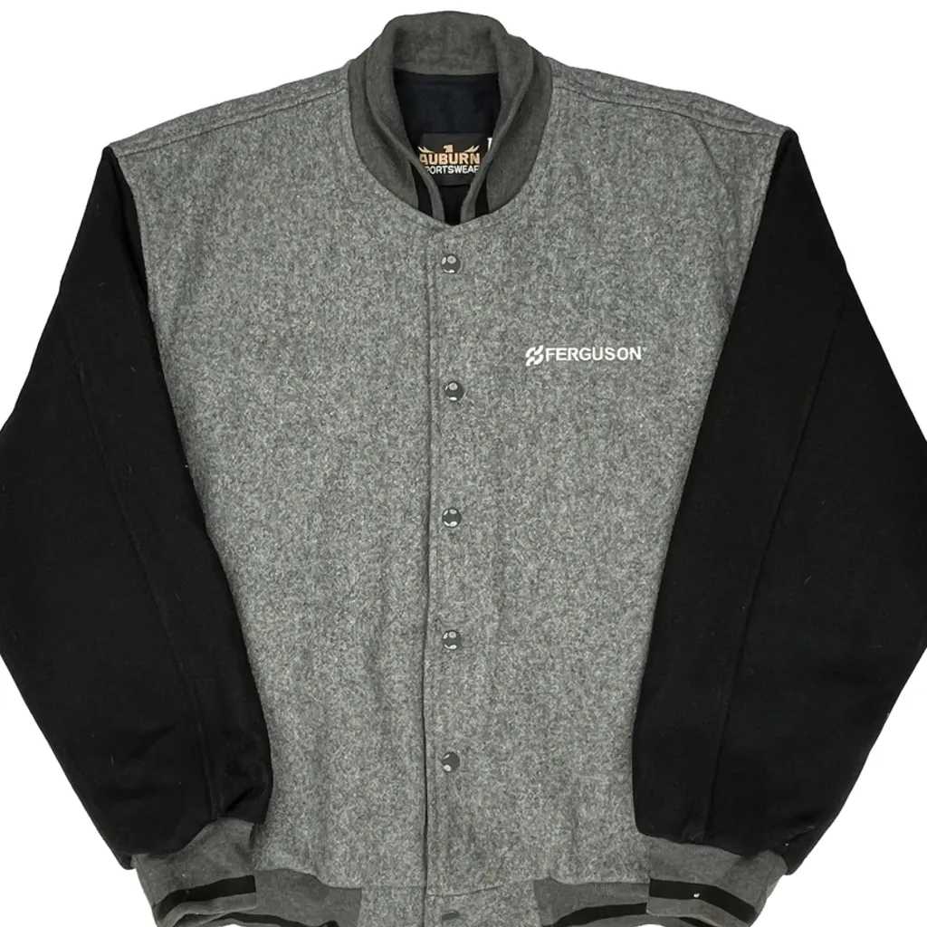 Auburn Varsity Jacket - XL Black Wool Blend - Image 4