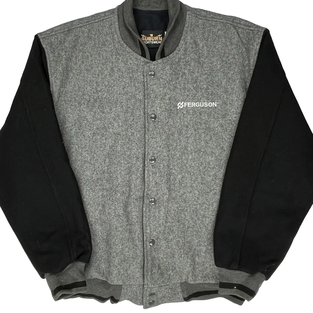 Auburn Varsity Jacket - XL Black Wool Blend - Image 5