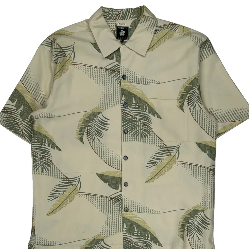 Aureus Hawaiian Shirt - Large Cream Silk - Image 4