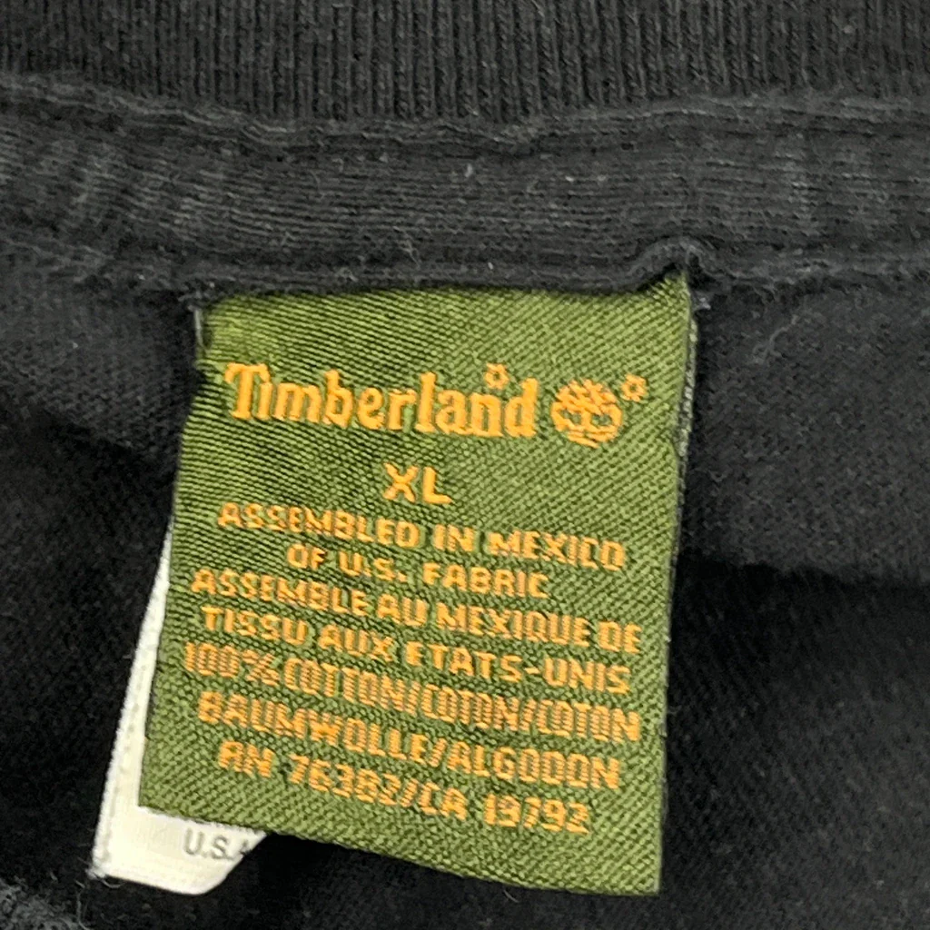 Authentic And Durable Timberland Graphic T-Shirt - XL Black Cotton - Image 3