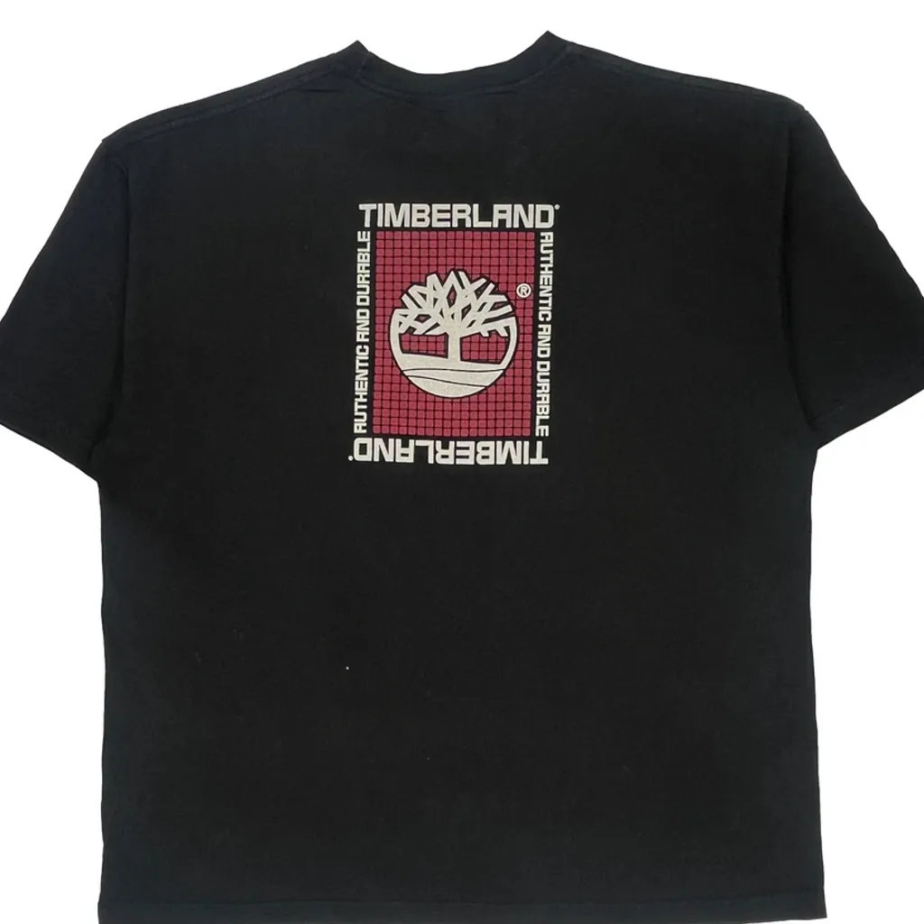 Authentic And Durable Timberland Graphic T-Shirt - XL Black Cotton - Image 6