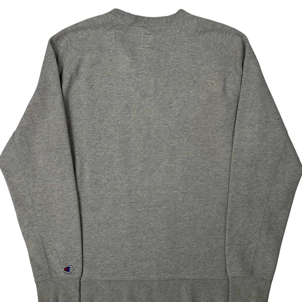 Authentic Athletic Apparel Champion Spellout Sweatshirt - Large Grey Cotton - Image 6