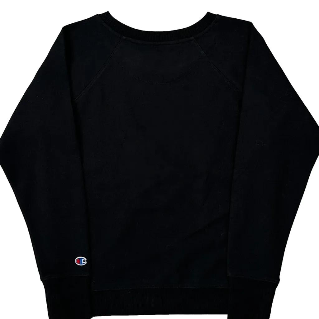 Authentic Athleticwear Champion Spellout Sweatshirt - Small Black Cotton - Image 6