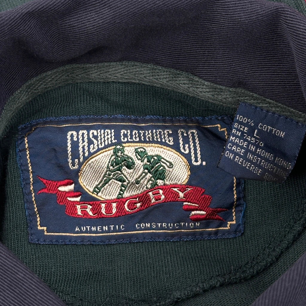 Authentic Construction Casual Clothing Striped Rugby Shirt - Large Multicoloured Cotton - Image 3
