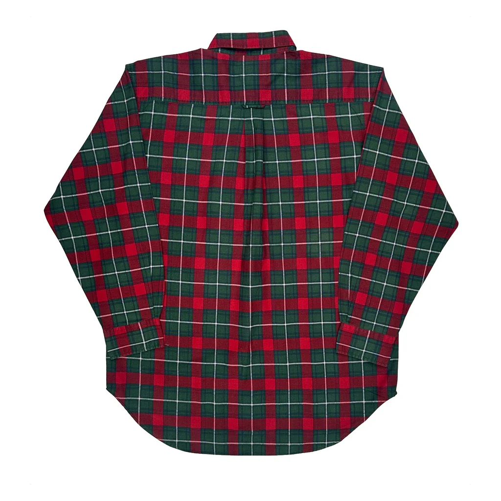 Authentic Gfc Checked Flannel Shirt - Large Green Cotton - Image 2