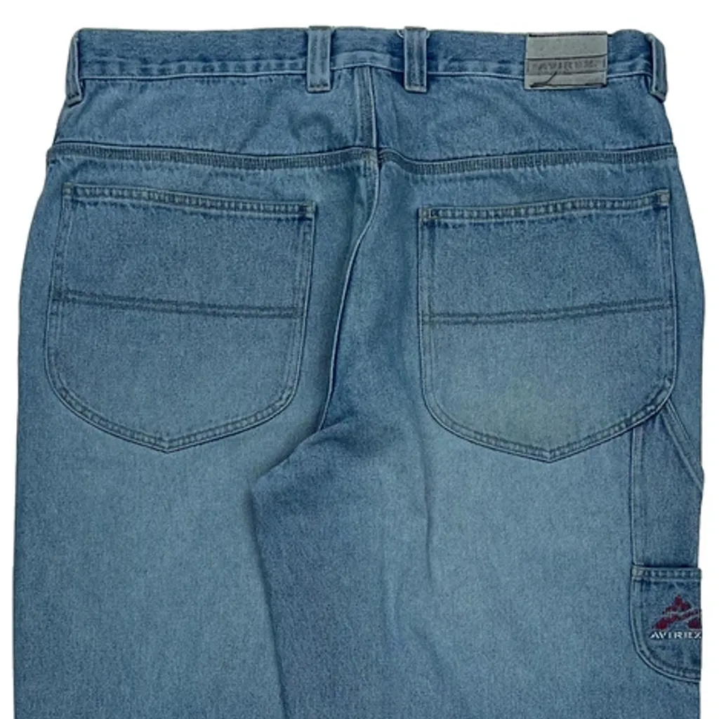 Avirex Loose Carpenter Jeans - 36W 33L Blue Cotton - Image 7