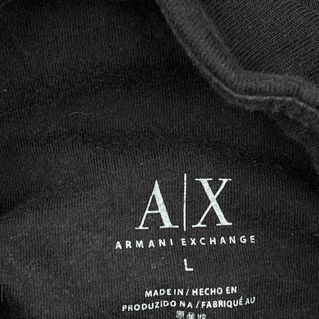 Ax Logo Armani Exchange Jumper - Large Black Cotton - Image 3