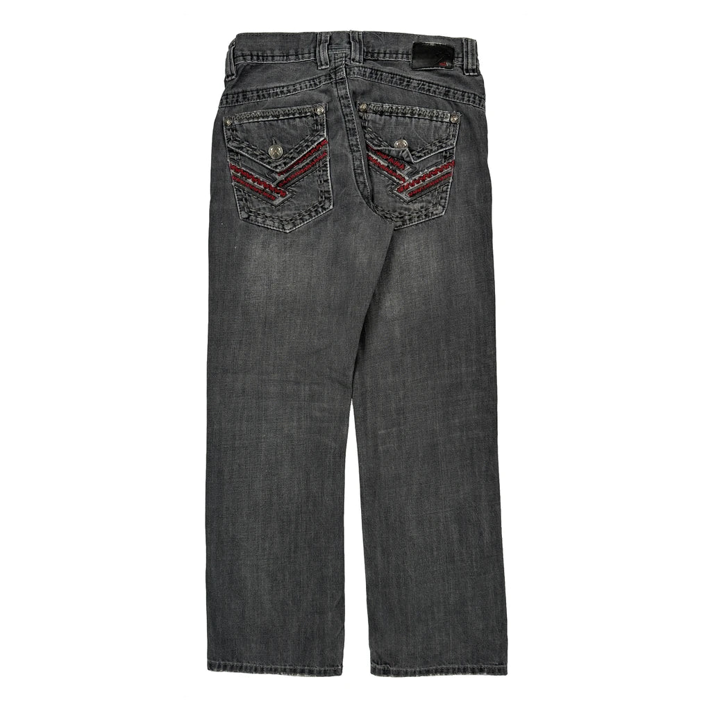 Axe & Crown Studded Jeans - 29W 30L Grey Cotton