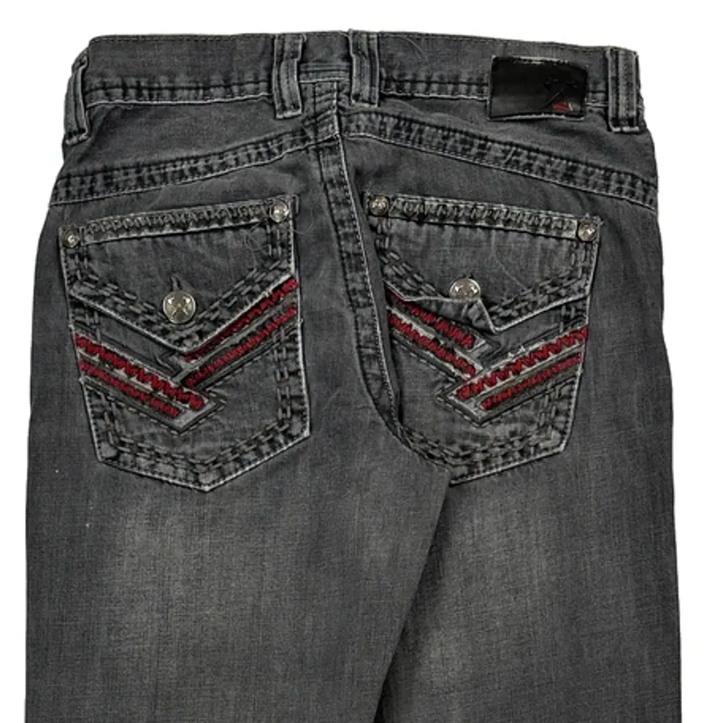 Axe & Crown Studded Jeans - 29W 30L Grey Cotton - Image 8