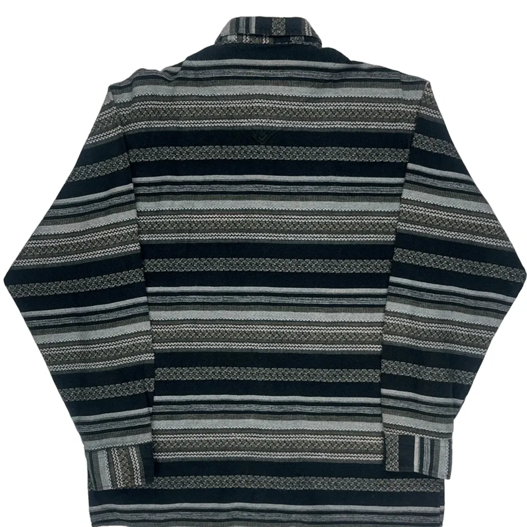 Aztec Casa Moda Striped Shirt - Medium Black Cotton - Image 7