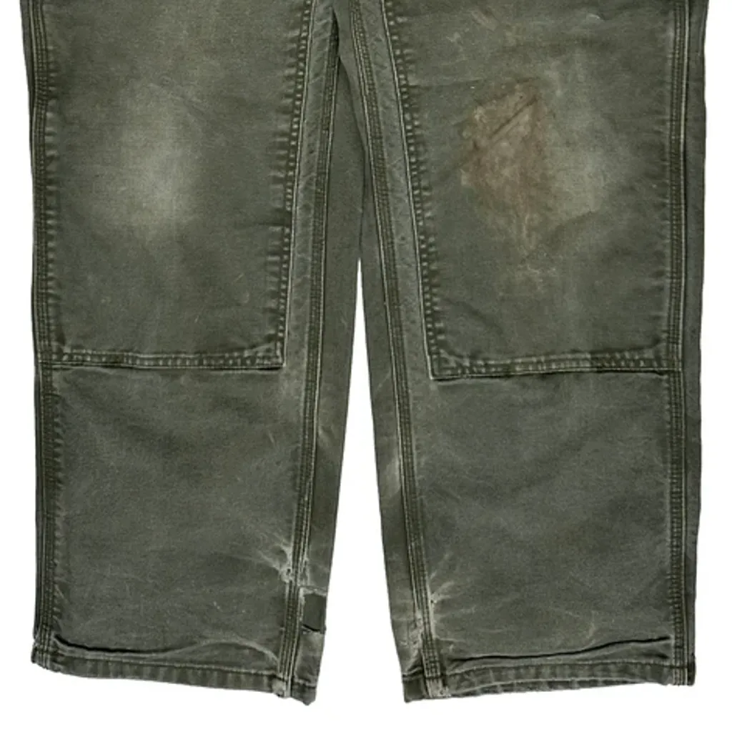B136 Mos Carhartt Double Knee Carpenter Pants - 32W 32L Green Cotton - Image 10
