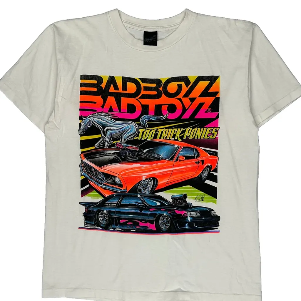 Bad Boyz Bad Toyz Alore Graphic T-Shirt - Large White Cotton - Image 5