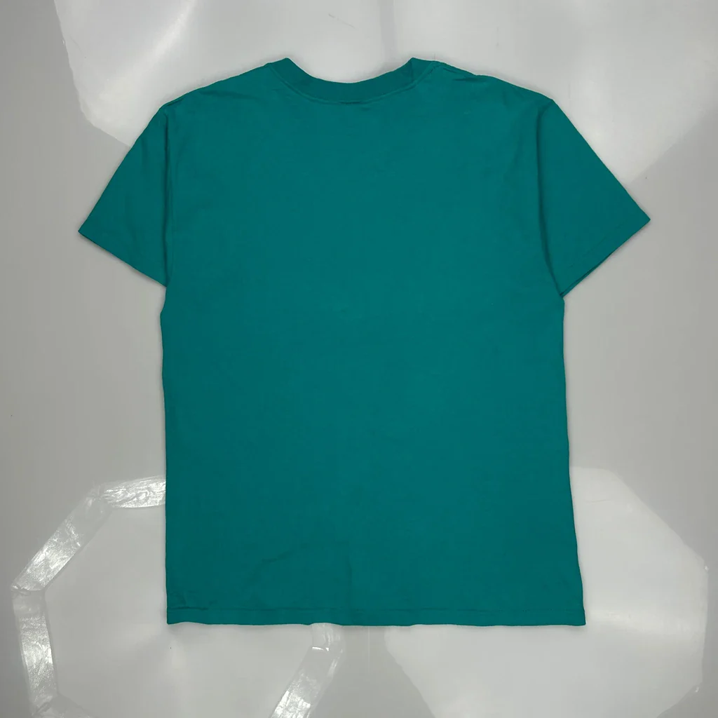 Bahamas Fruit Of The Loom Single Stitch T-Shirt - Small Green Cotton - Image 3