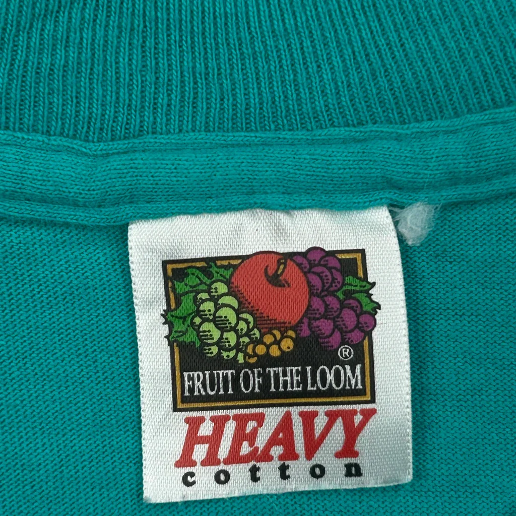 Bahamas Fruit Of The Loom Single Stitch T-Shirt - Small Green Cotton - Image 5