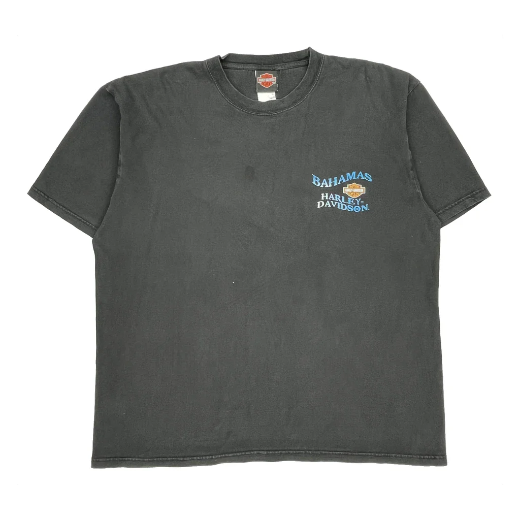 Bahamas Harley Davidson T-Shirt - 2XL Black Cotton