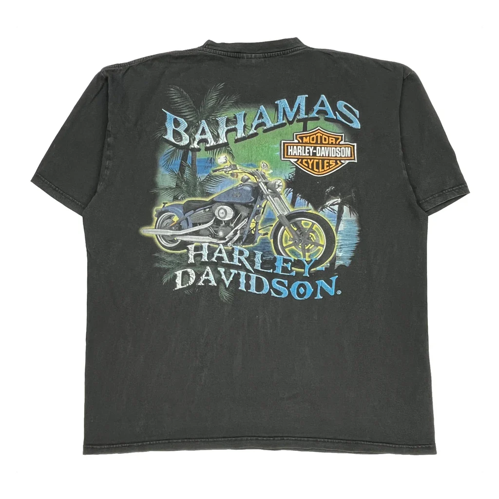 Bahamas Harley Davidson T-Shirt - 2XL Black Cotton - Image 2