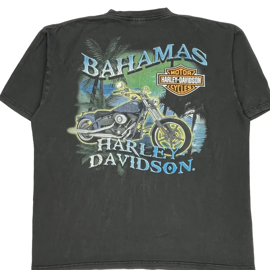 Bahamas Harley Davidson T-Shirt - 2XL Black Cotton - Image 6