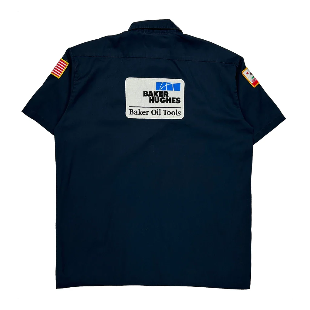 Baker Hughes Dickies Graphic Shirt - XL Navy Polyester Blend - Image 2