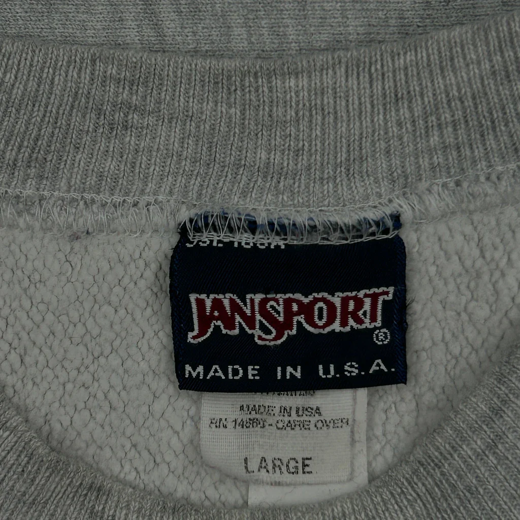 Baker University Jansport College Sweatshirt - Large Grey Cotton - Image 3