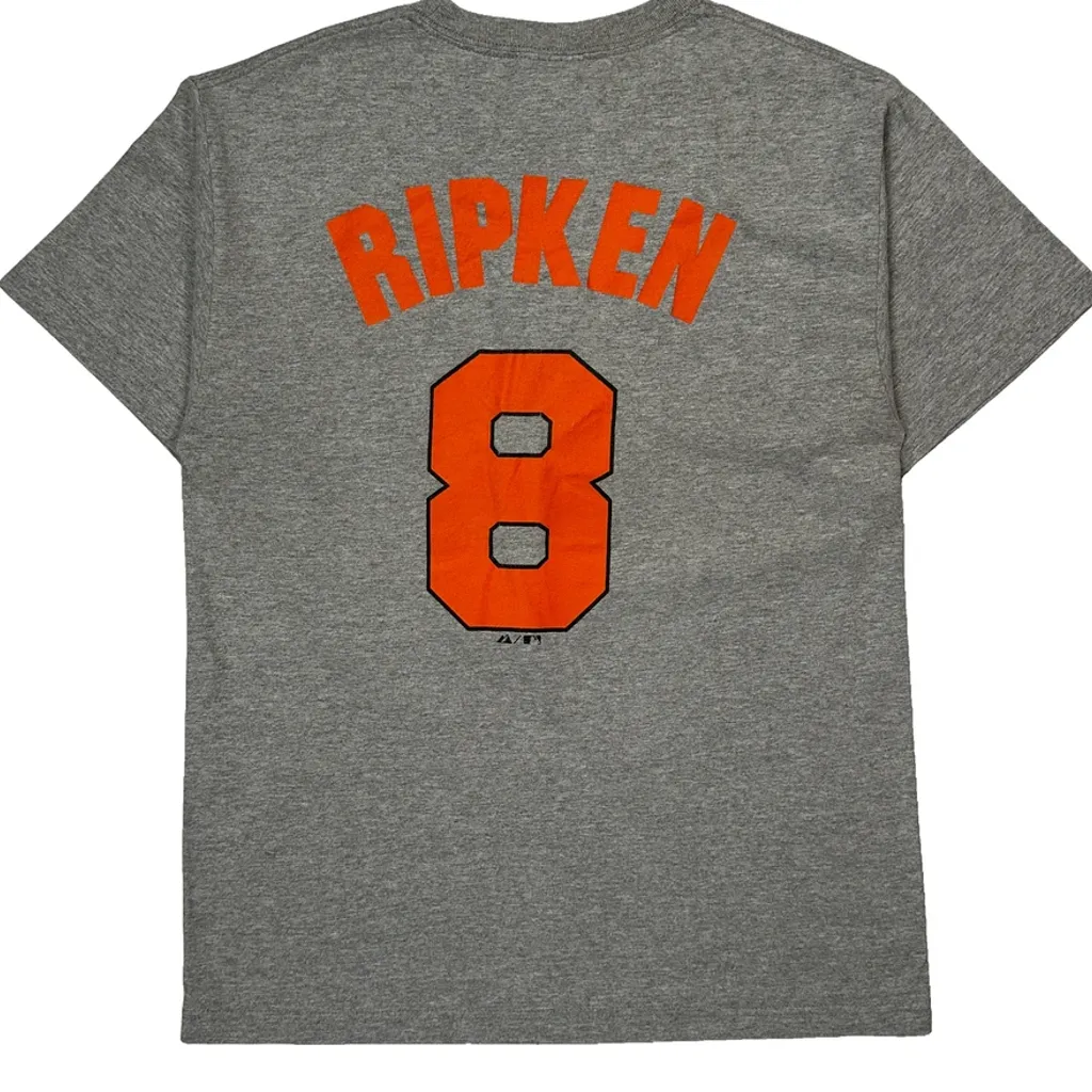 Baltimore Majestic Mlb T-Shirt - Medium Grey Cotton - Image 7