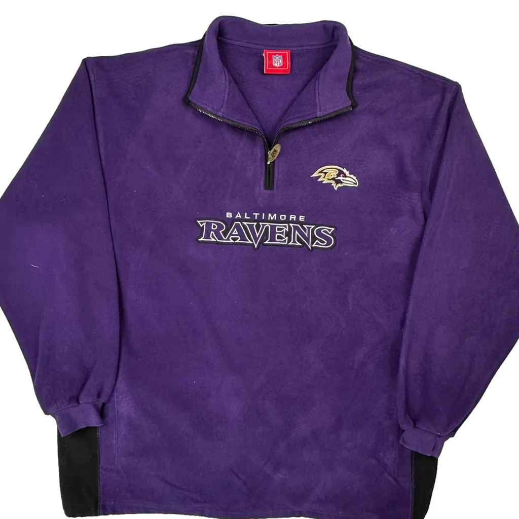 Baltimore Ravens Nfl Football 1/4 Zip - 3XL Purple Polyester - Image 5