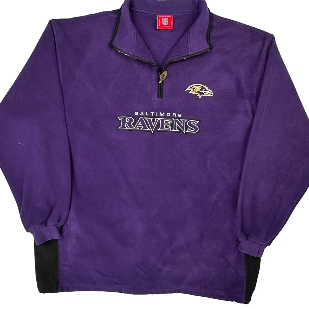 Baltimore Ravens Nfl Football 1/4 Zip - 3XL Purple Polyester - Image 6