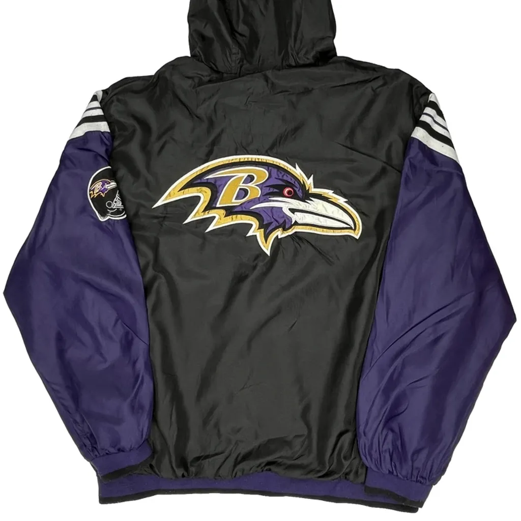Baltimore Ravens Nfl Football Windbreaker - 2XL Black Polyester - Image 6