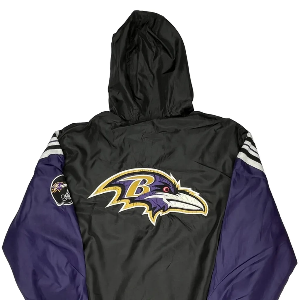 Baltimore Ravens Nfl Football Windbreaker - 2XL Black Polyester - Image 7
