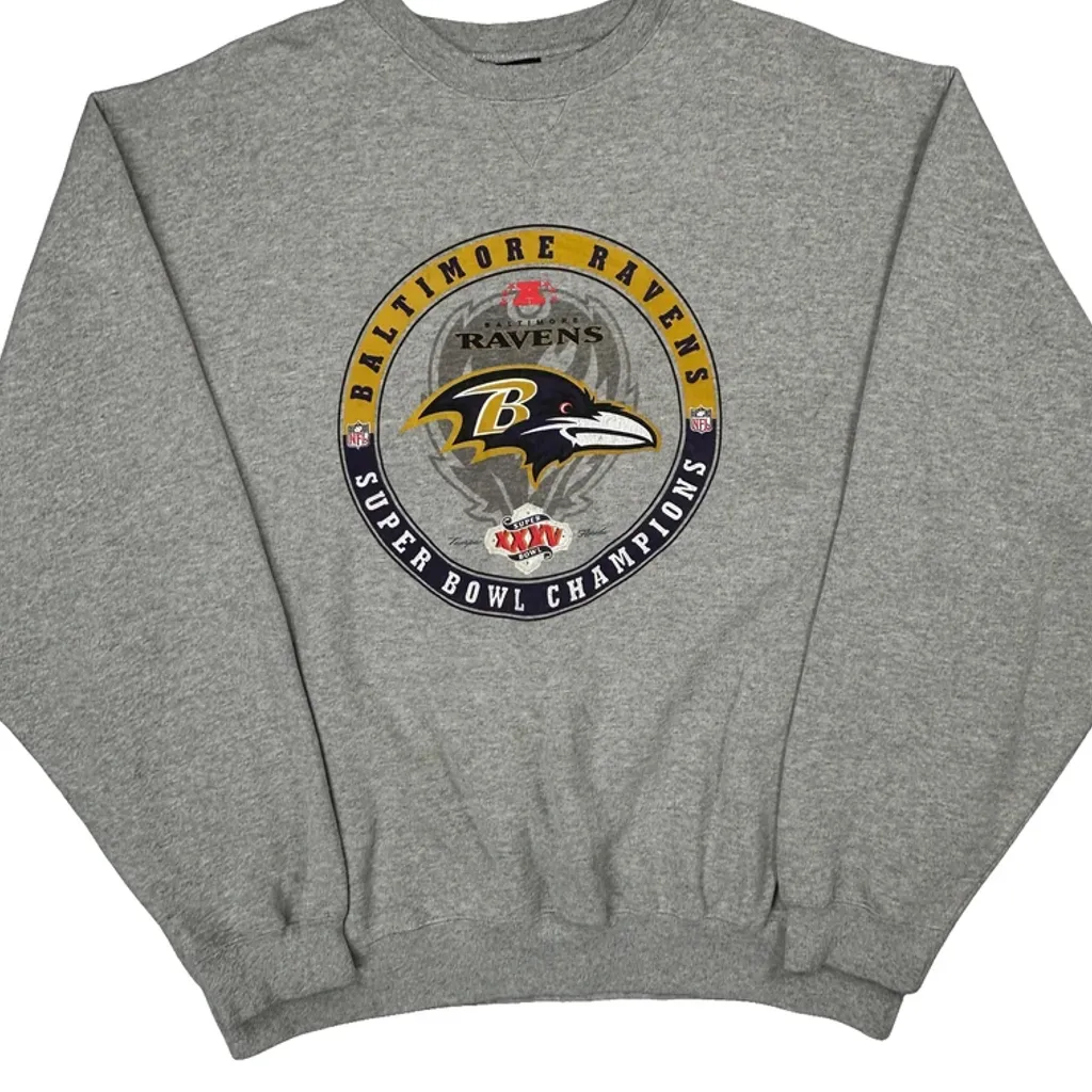 Baltimore Ravens Nike Football Sweatshirt - 2XL Grey Cotton - Image 5